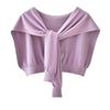 Korean Woman's Neck Guard Fake Collar Scarve Cashmere Warm Knitted Shawl Winter Wool Blouse Shoulders Cape Knotted Scarf Q36