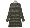 Winter Oversize Womens Duck Down Jackets Ultra Light Coat Long Puffer Jacket Casual Black Autumn Parkas ED838