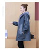 Winter Women Lamb Wool Thick Denim Jacket 5XL Loose Hooded Windbreaker Coat Casual Zipper Jeans Outerwear Warm Parkas