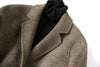 Handmade 90%Wool Women Plaid Blazer Coat Elegant Chic Wool Blend Khaki Blue Winter Coats