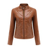 Leather Jacket Women Spring Autumn Jackets Ladies Motorcycle Large Size Stand Collar PU Leather Jacket Female Outerwear 3XL