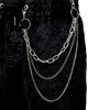 Vintage Long Metal Rock Trousers Hipster Pant Jean Keychain Ring Clip Tassel Keychains Women Accessory
