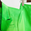 High Street Designer Runway Suit Set Women's Double Breasted Straght Satin Blazer Mini Skirt Set