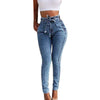 Belted High Waist Skinny Jeans Women Loose Stretch Denim Long Pants Skinny Jeans Women Stretch Denim Long Pants