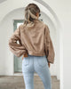 Autumn Cropped Corduroy Jackets Overcoat Single Breasted Lantern Sleeve Coats Women Vintage Winter Women Jacket 18047