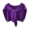 Korean Woman's Neck Guard Fake Collar Scarve Cashmere Warm Knitted Shawl Winter Wool Blouse Shoulders Cape Knotted Scarf Q36