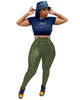Women Faux Leather Zipper Splicing Pants Leggings High Waist Pencil PU Trousers Draped Streetwear Pants