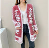 Winter Cardigan Sweater Women's Mid-length Buttons Sexy Slim Imitation mink cardigan Jacket Female Knitted Sweater Tops