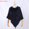 Genuine Rabbit Fur Knitted Natural Fur Poncho Wrap Coat Shawl Lady Scarf Natural Fur Wedding Party Cape