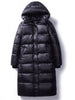 Winter Down Cotton Jackets Women's Clothing Long Parkas Slim Hooded Warm Winter Coats Female Black Overcoats V1162