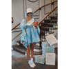 Women Elegant Sweet Dress Casual Ruffle Dress Female Tie-dyed Printing/Solid Long Sleeve Boho Dress Puff Sleeves Bubble Skirt
