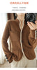 100%Pure Wool Sweater Autumn/Winter Women's Stand-up Collar Cardigan Casual Knit Tops Korean Female Jacket