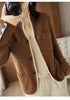 100%Pure Wool Sweater Autumn/Winter Women's Stand-up Collar Cardigan Casual Knit Tops Korean Female Jacket