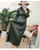 Tianpei Pleats Spring Autumn Winter Women Long Sleeve Comfortable Dress Korean Style Casual Designer Clothes
