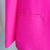 High Street Designer Runway Suit Set Women's Single Button Color Block Blazer Flare Pants Suit