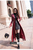 Maxi Fit and Flare Leather Trench Coat for Women Spring Long Designer Clothing Women Long Sleeve Lapel
