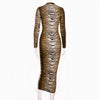 leopard print long sleeve slim bodycon sexy dress autumn winter women streetwear party festival dresses outfits