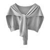 Korean Woman's Neck Guard Fake Collar Scarve Cashmere Warm Knitted Shawl Winter Wool Blouse Shoulders Cape Knotted Scarf Q36