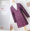 Winter Oversize Womens Duck Down Jackets Ultra Light Coat Long Puffer Jacket Casual Black Autumn Parkas ED838