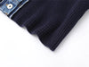 Autumn Winter Knitted Women's Sweater Loose Stitching Denim Jacket Fake Two-Piece Design Top Chaqueta Mujer Invierno