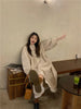 Autumn Korean Style Dress Women Ruffles Patchwork O Neck Long Sleeve Dresses Slim Waist Elegant Vestidos Mujer