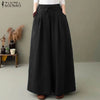 Elegant Women's Wide Leg Pants Autumn Trousers Casual Drawstring Pantalon Palazzo Female Elastic Waist Turnip Oversized