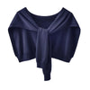 Korean Woman's Neck Guard Fake Collar Scarve Cashmere Warm Knitted Shawl Winter Wool Blouse Shoulders Cape Knotted Scarf Q36