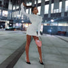 Autumn Winter Women Casual Bandage Dress Ruched Bodycon Solid Sexy Slit Flare Long Sleeve Night Party Mini Vestidos