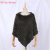 Genuine Rabbit Fur Knitted Natural Fur Poncho Wrap Coat Shawl Lady Scarf Natural Fur Wedding Party Cape
