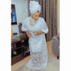 African White Lace Dresses for Women African Women Plus Size Long Dress African Clothes Women