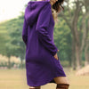 Women Autumn Dresses Casual Pocket Long Sleeve Hooded Sweatshirts Loose Oversized Pullover Hoodie Bodycon Dress Robe