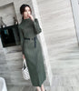 Tianpei Pleats Spring Autumn Winter Women Long Sleeve Comfortable Dress Korean Style Casual Designer Clothes