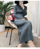 Tianpei Pleats Spring Autumn Winter Women Long Sleeve Comfortable Dress Korean Style Casual Designer Clothes