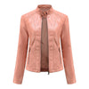 Leather Jacket Women Spring Autumn Jackets Ladies Motorcycle Large Size Stand Collar PU Leather Jacket Female Outerwear 3XL