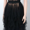 Women Mesh See Though Lace Patchwork Cascading Ruffles High Side Split Bodycon Maxi Dress Sexy Night Party Long Dresses