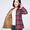 Winter Women's Warm Plaid Shirt Coat Casual Fleece Velvet Plus Thicke Tops Brand College Style Woman Clothes Outerwear