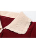 Spring Red Cardigan Sweaters For Women Loose Peter Pan Collar Elegant Korean Single Breasted Female Knit Cardigans Coat Top