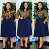 Patchwork Pleated African Clothes Plus Size Africa Clothing Christmas Robe African Print Dresses For Women Dress