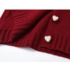 Spring Red Cardigan Sweaters For Women Loose Peter Pan Collar Elegant Korean Single Breasted Female Knit Cardigans Coat Top