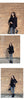 Winter Women Tweed Double Breasted Black Blazer Coat Vintage Long Sleeve Flap Pockets Female Outerwear Chic Suit Femme