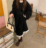 Autumn Korean Style Dress Women Ruffles Patchwork O Neck Long Sleeve Dresses Slim Waist Elegant Vestidos Mujer
