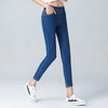 Women's Elastic high waist Skinny Jeans clothes 5XL 6XL Women black blue pocket mom Jeans skinny Stretch Denim Pants