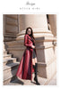 Maxi Fit and Flare Leather Trench Coat for Women Spring Long Designer Clothing Women Long Sleeve Lapel