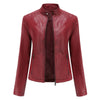 Leather Jacket Women Spring Autumn Jackets Ladies Motorcycle Large Size Stand Collar PU Leather Jacket Female Outerwear 3XL