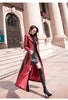 Maxi Fit and Flare Leather Trench Coat for Women Spring Long Designer Clothing Women Long Sleeve Lapel