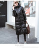 Winter Down Cotton Jackets Women's Clothing Long Parkas Slim Hooded Warm Winter Coats Female Black Overcoats V1162