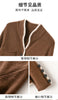 100%Pure Wool Sweater Autumn/Winter Women's Stand-up Collar Cardigan Casual Knit Tops Korean Female Jacket