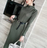 Tianpei Pleats Spring Autumn Winter Women Long Sleeve Comfortable Dress Korean Style Casual Designer Clothes