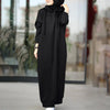 Women Winter Pullovers Stylish Hooded Hoodies Dress Casual Long Sleeve Maxi Vestidos Female Drawstring Robe Femme
