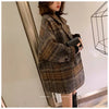 Bella philosophy Winter Korean Overcoat Women Vintage Woolen Loose Coats female Double Breasted Turn-down Collar Overcoat